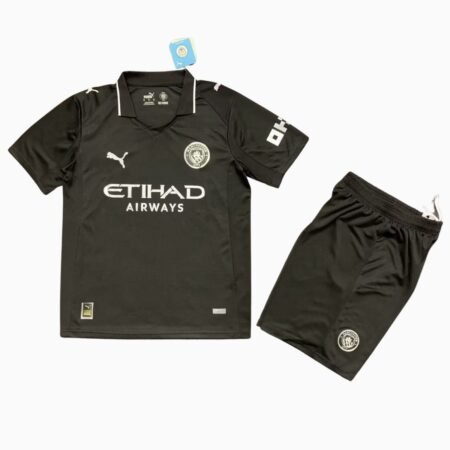 Kit Infantil Manchester City All Black 2025/26 Unissex
