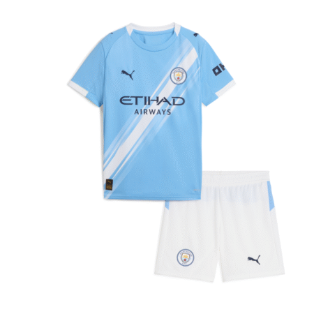 Kit Infantil Manchester City Azul 2025/26 Home Unissex