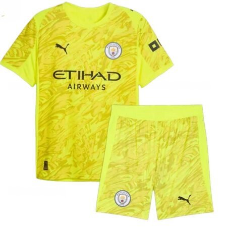 Kit Infantil Manchester City Amarelo Goleiro 2025/26 Unissex