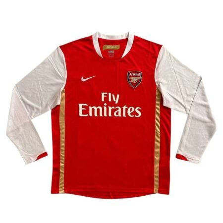 Camisa Arsenal FC Vermelha 2006/08 Home Manga Longa