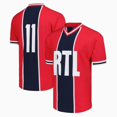 Camisa PSG RTL 11 1975 Vermelha da In House 2025 Masculina
