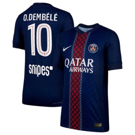 Camisa PSG O. Dembele #10 Azul 2025/26 Home Masculina