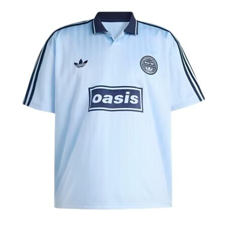 Camisa Adidas x Oasis Tour Jacquard Azul 2025/26 Masculina