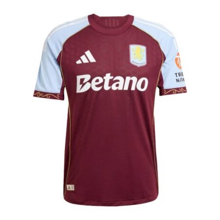 Camisa Aston Villa Vermelho Vinho 2025/26 Home Jogador