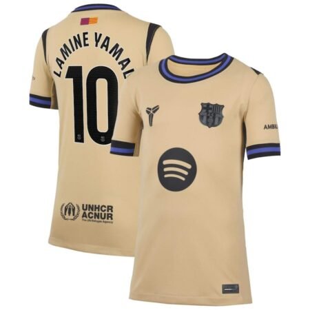 Camisa Barcelona Lamine Yamal #10 Amarela 2025/26 Away Masculina
