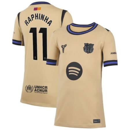 Camisa Barcelona Raphinha #11 Amarela 2025/26 Away Masculina