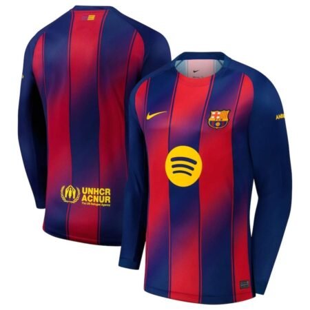 Camisa Barcelona Azul 2025/26 Home Manga Longa