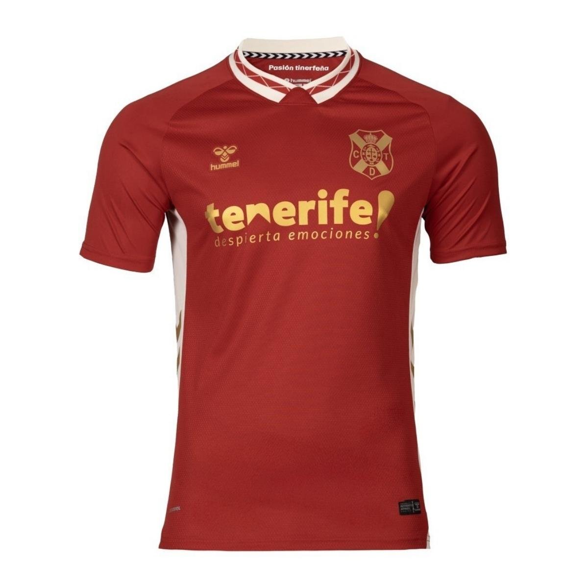 camisa-cd-tenerife-vermelha-2025-26-away-masculina Camisa CD Tenerife Vermelha 2025/26 Away II Masculina