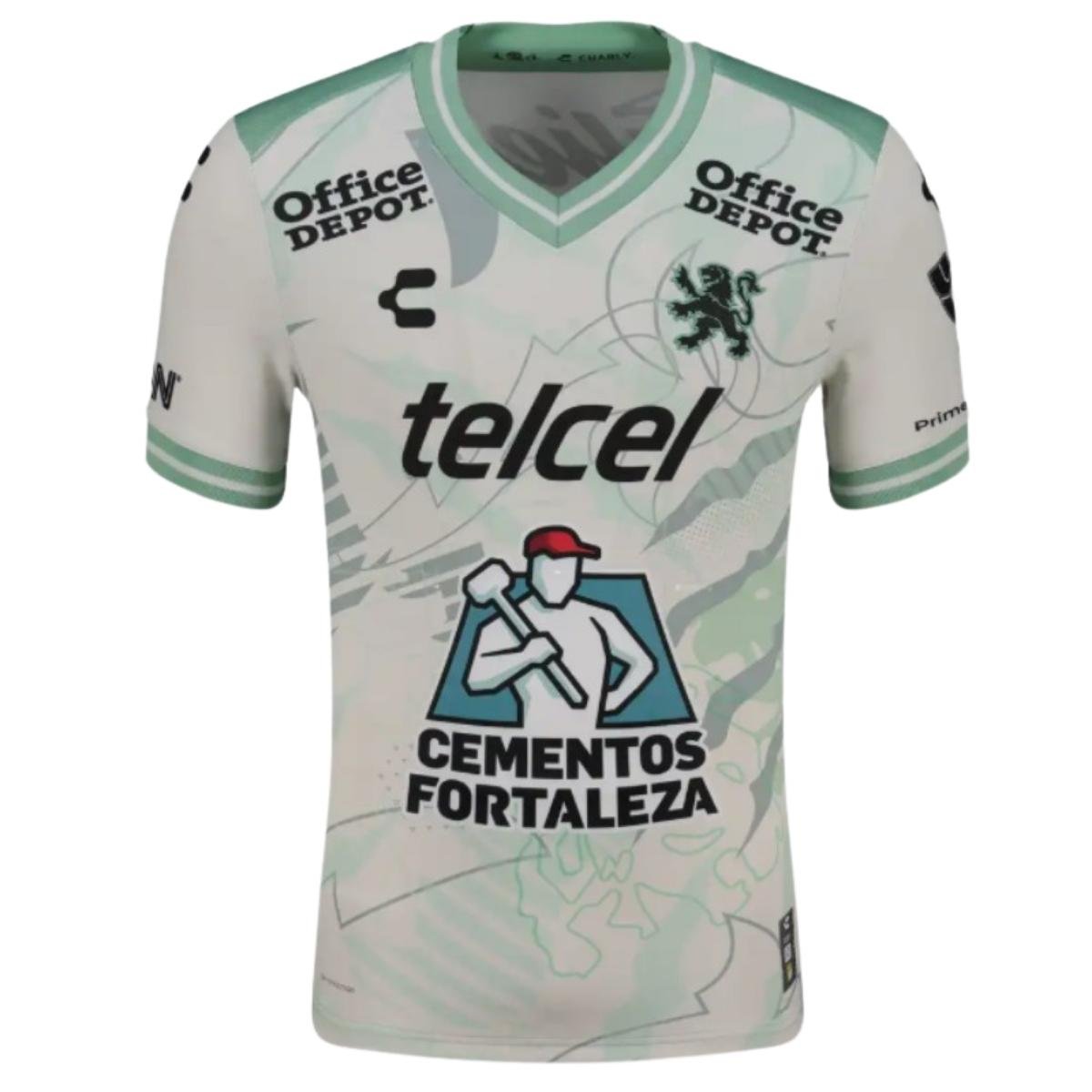 camisa-club-leon-branco-verde-2025-26-away-ii-masculina Camisa Club León Branca 2025/26 Away II Masculina