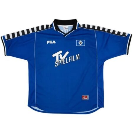 Camisa Hamburger SV Azul 2000 Spielfilm Away Masculina