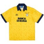 camisa-lazio-amarela-1993-94-away-banca-de-roma