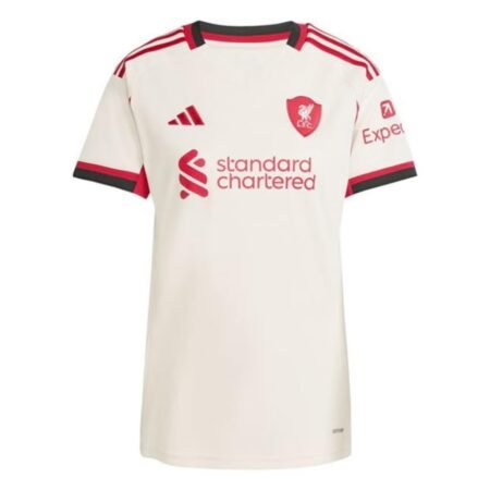 Camisa Liverpool FC Bege 2025/26 Away II Feminina