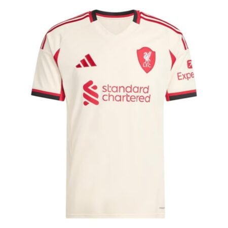 Camisa Liverpool FC Bege 2025/26 Away II Masculina