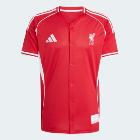 Camisa Liverpool FC US Pack Basebol Vermelha 2025 Botões