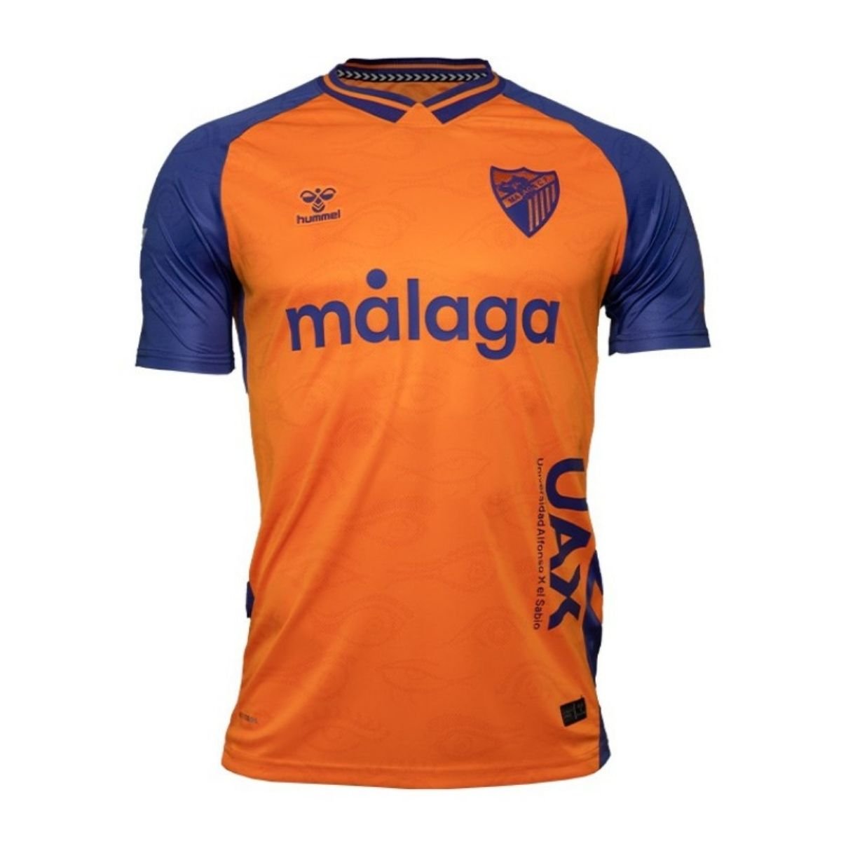camisa-malaga-laranja-azul-2025-26-third-masculina Camisa Málaga Laranja/Azul 2025/26 Third III Masculina