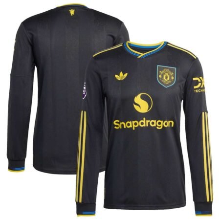 Camisa Manchester United Preta 2025/26 Third Manga Longa