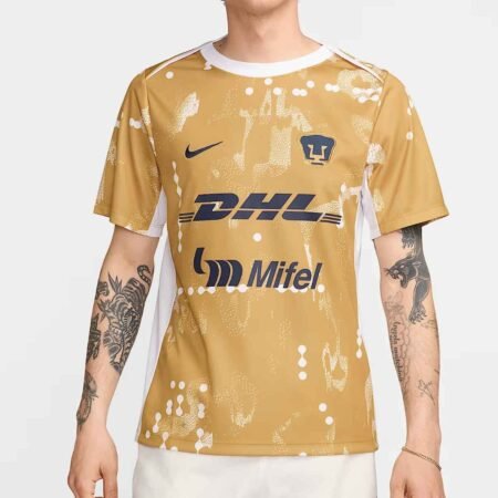 Camisa Pumas UNL Dourada 2025/26 Treino Masculina