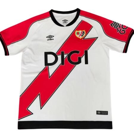 Camisa Rayo Vallecano Branca 2025/26 Home Masculina