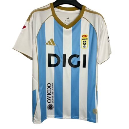 Camisa Real Oviedo Azul/Branca 2025/26 Third Masculina