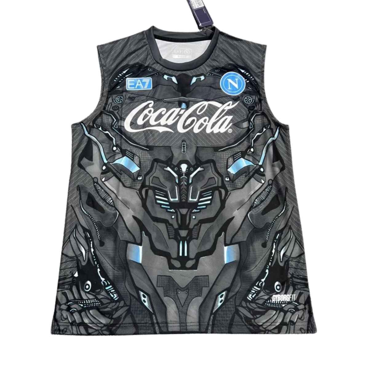camisa-regata-napoli-preta-2025-26-treino-masculina Camisa Regata Napoli SSC Cinza 2025/26 Treino Masculina