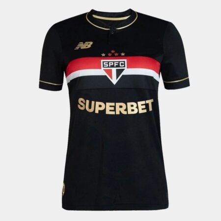 Camisa São Paulo Preta 2025/26 Terceira III Feminina