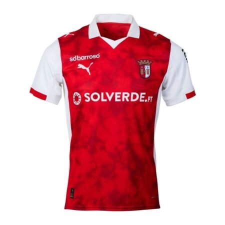 Camisa SC Braga Vermelha 2025/26 Home Masculina