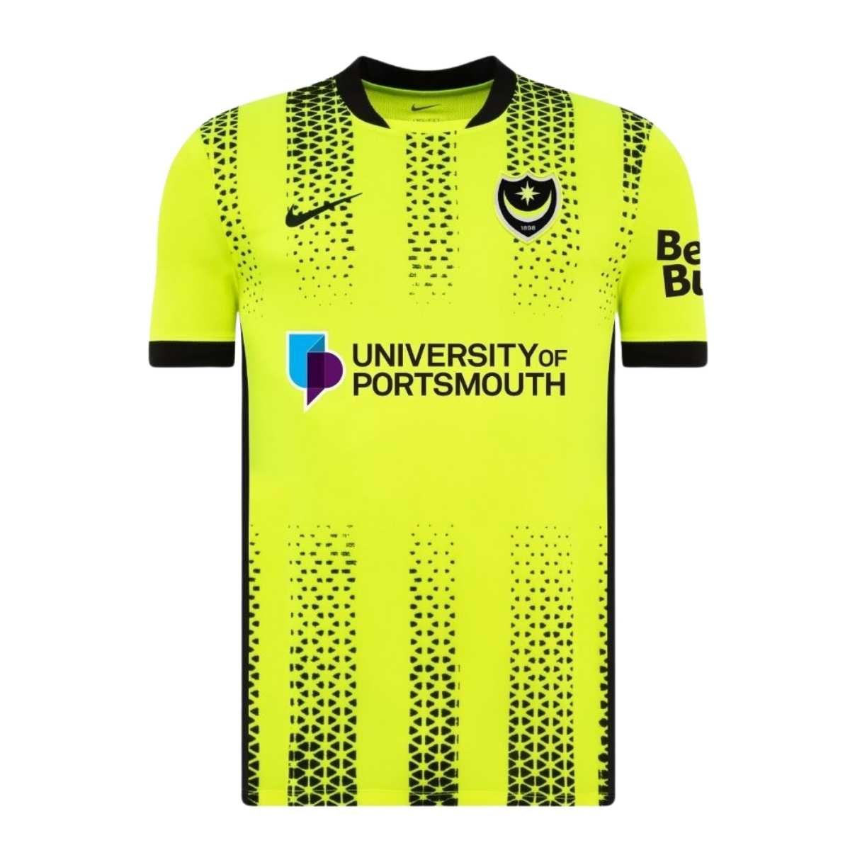 camisa-sportsmouth-fc-verde-2025-26-third-masculina Camisa Portsmouth FC Verde Branca 2025/26 Third Masculina