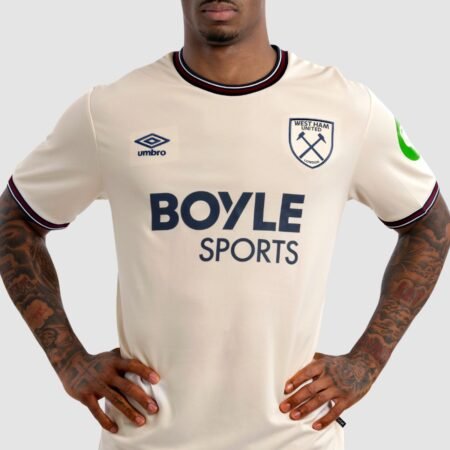 Camisa West Ham Bege 2025/26 Away II Masculina