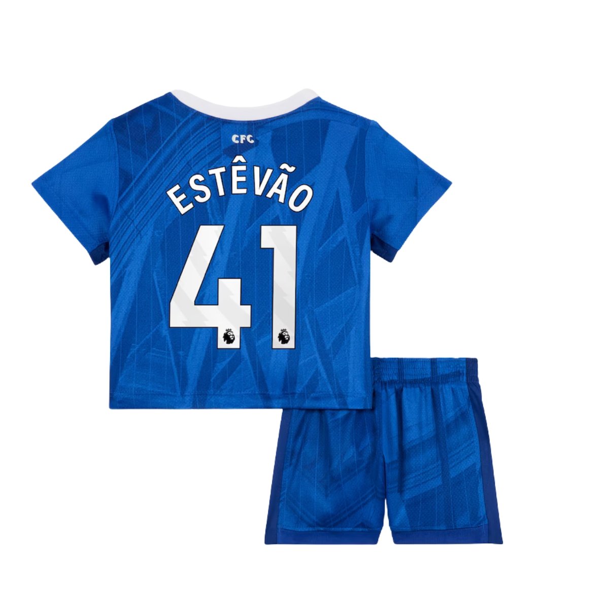 kit-infantil-chelsea-fc-estevao-41-azul-2025-26-home-unissex Kit Infantil Chelsea FC Estêvão #41 Azul 2025/26 Home Unissex