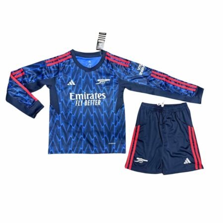 Kit Infantil Arsenal Azul 2025/26 Away Manga Longa