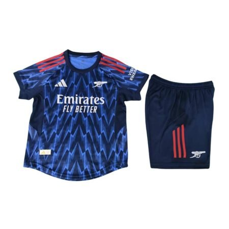 Kit Infantil Arsenal Azul 2025/26 Away Jogador Unissex