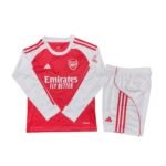 Kit-infantil-Arsenal-vermelho-25-26-home-manga-longa