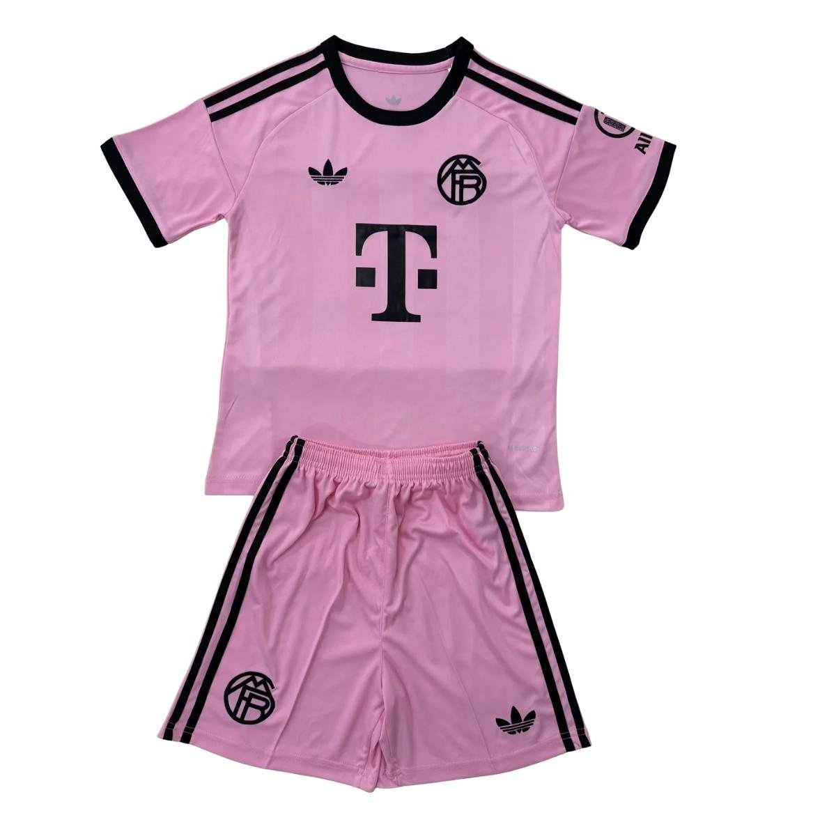 Kit-infantil-Bayern-de-munique-rosa-2025-26-goleiro-unissex Kit Infantil Bayern de Munique Rosa 2025/26 Golerio Unissex