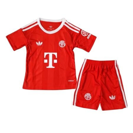 Kit Infantil Bayern de Munique Vermelho 2025/26 Golerio Unissex