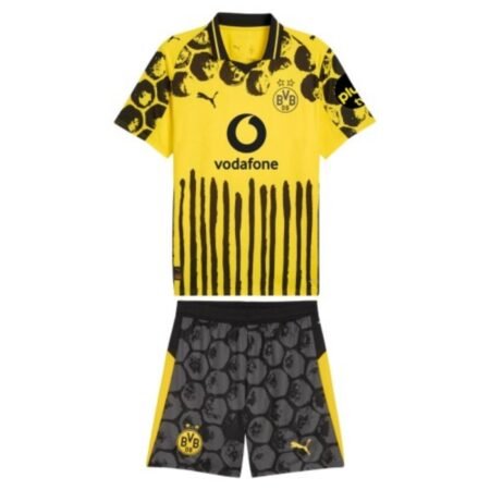 Kit Infantil Borussia Dortmund Amarelo 2025/26 KidSuper Mundial