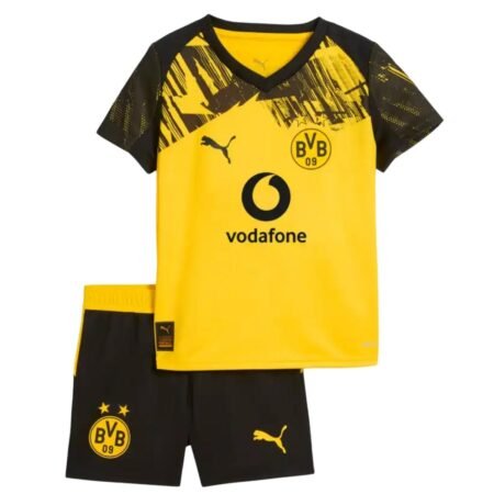 Kit Infantil Borussia Dortmund Amarelo 2025/26 Home Unissex
