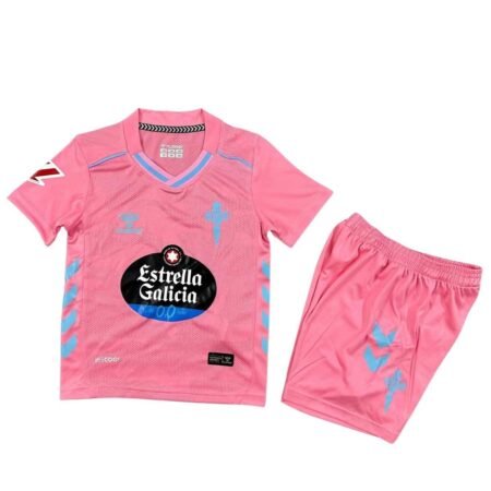 Kit Infantil Celta de Vigo Rosa 2025/26 Third Unissex