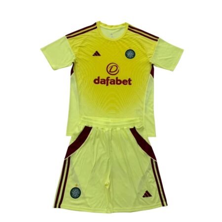 Kit Infantil Celtic FC Amarelo 2025/26 Goleiro Unissex