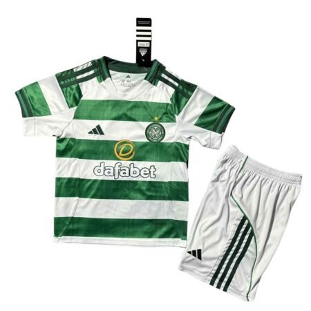 Kit Infantil Celtic FC Verde 2025/26 Home Unissex