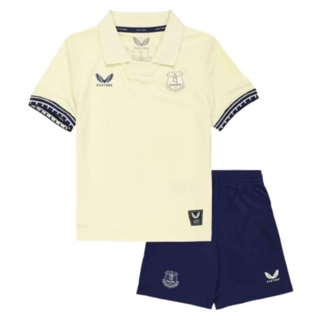 Kit Infantil Everton FC Amarelo 2025/26 Away Unissex