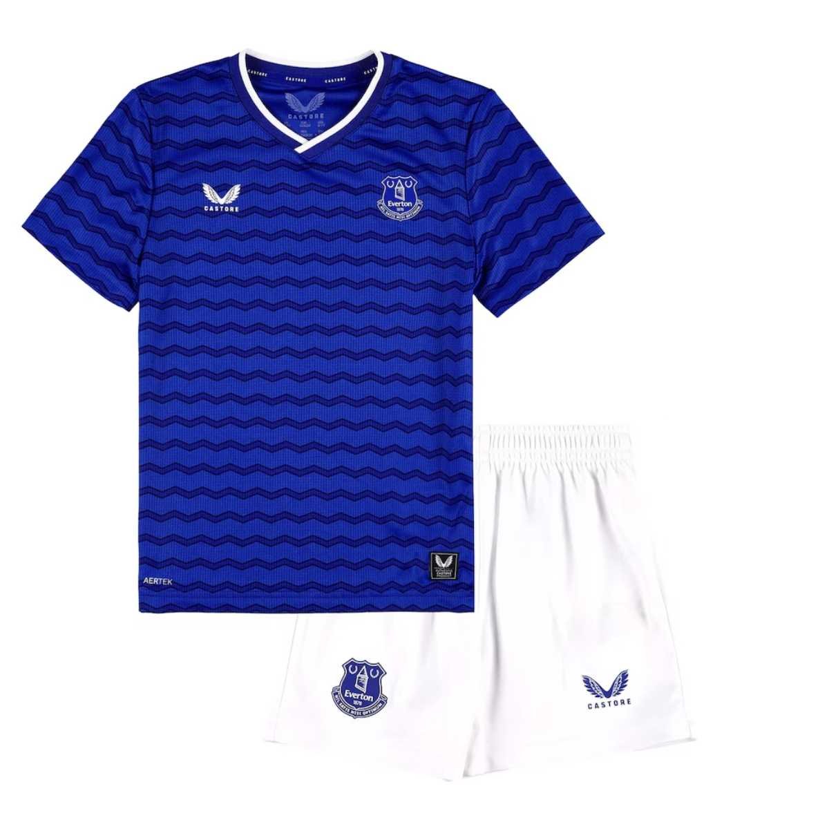 Kit-infantil-EVERTON-AZUL-25-26-HOME-Unissex Kit Infantil Everton FC Azul 2025/26 Home Unissex