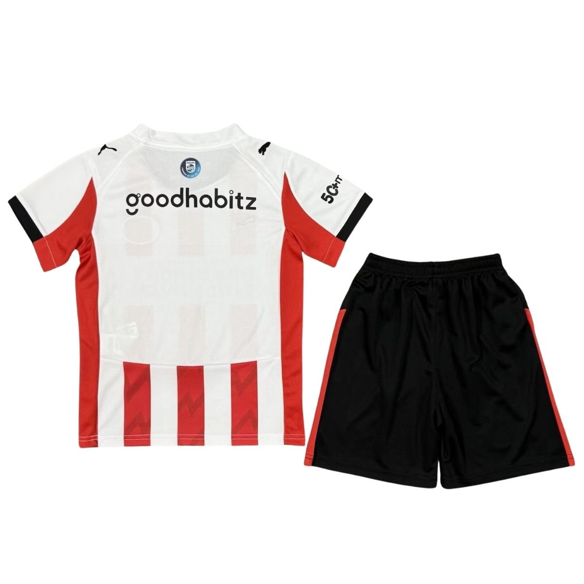Kit-infantil-Eindhoven-Branco-e-Vermelho-2025-26-Home-Unissex (2) Kit Infantil PSV Eindhoven Vermelho 2025/26 Home Unissex