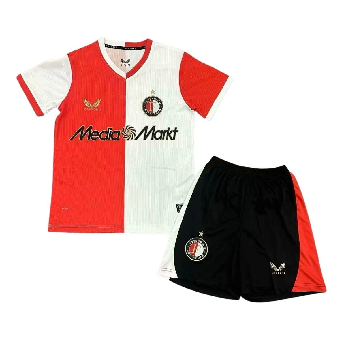 Kit-infantil-Feyenoord-VERMELHO-25-26-HOME-Unissex Kit Infantil Feyenoord Vermelho 2025/26 Home Unissex