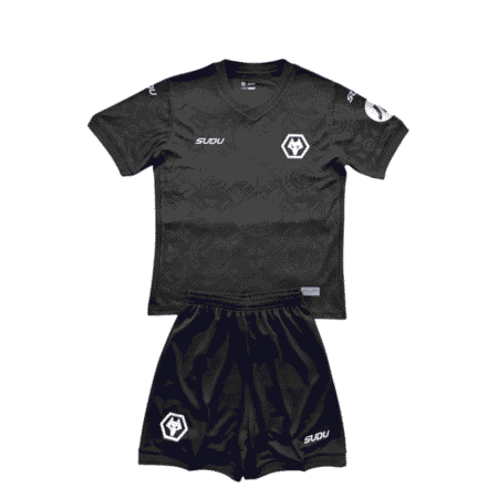Kit Infantil Wolverhampton Preto 2025/26 Goleiro Unissex