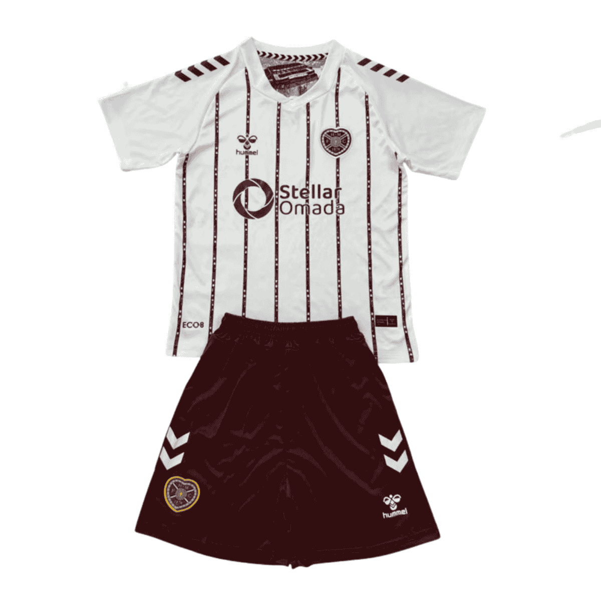 Kit-infantil-Hearts-Branco-25-26-Away-Unissex Kit Infantil Heart OF Midlothian Branco 2025/26 Away Unissex