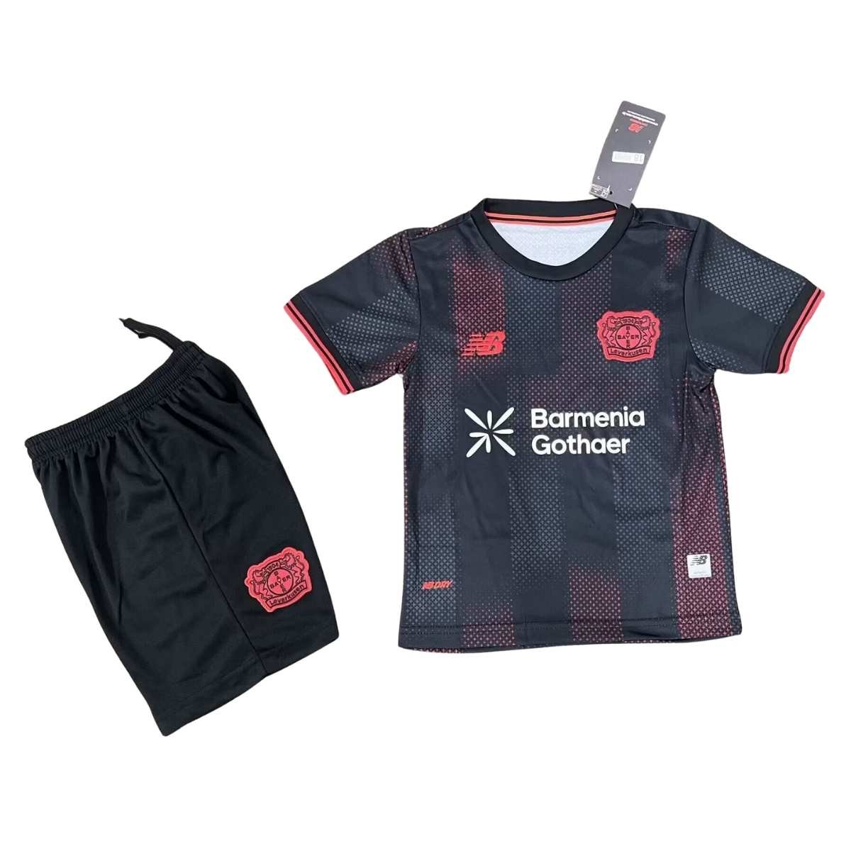 Kit-infantil-Leverkusen-Preto-25-26-Home-Unissex (1) Kit Infantil Bayer Leverkusen Preta 2025/26 Home Unissex