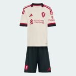 Kit-infantil-Liverpool-bege-2025-26-away-Unissex