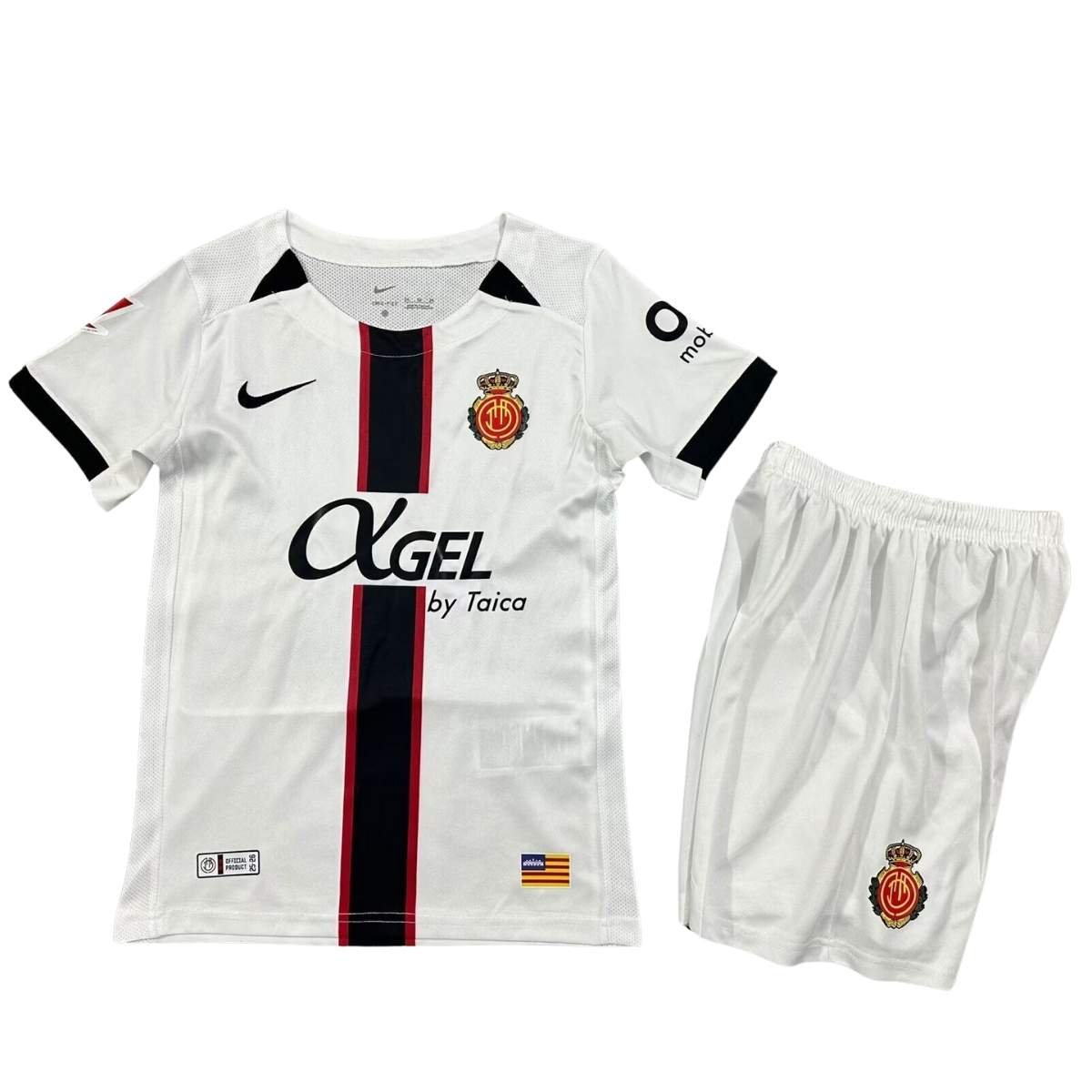 Kit-infantil-Mallorca-Branco-2025-26-Away-Unissex Kit Infantil Mallorca Branco 2025/26 Away Unissex