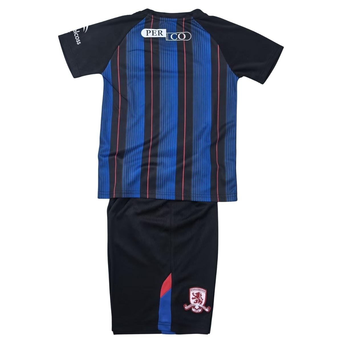 Kit-infantil-Middlesbrough-Preto-e-Azul-25-26-Away-Unissex (2) Kit Infantil Middlesbrough Azul/Preto 2025/26 Away Unissex