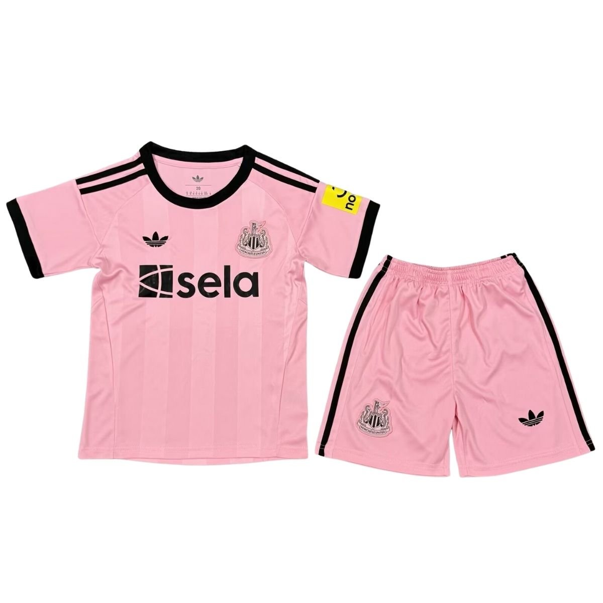 Kit-infantil-Newcastle-Goleiro-Rosa-25-26-Huirong-Home-Masculina (1) Kit Infantil NewCastle United Rosa 2025/26 Goleiro Unissex